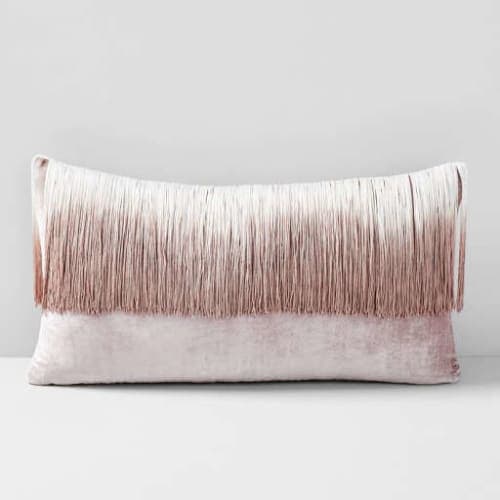 Lush Velvet Tassel Fringe Pillow Cover image
