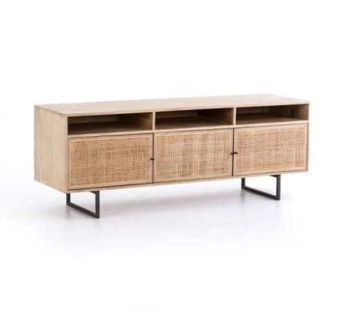 Dolores Cane Media Console - Natural image