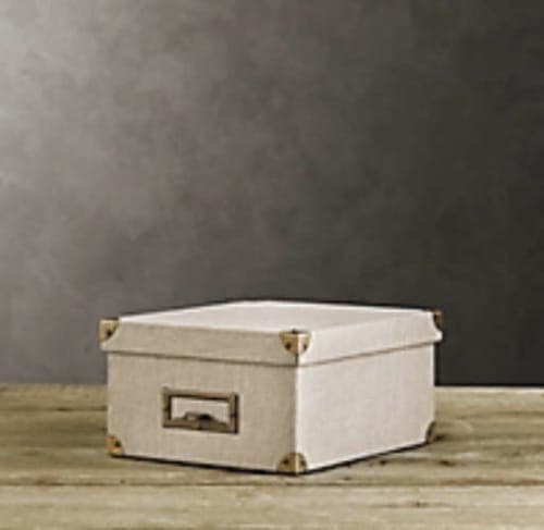LINEN MEDIA BOX - SAND image