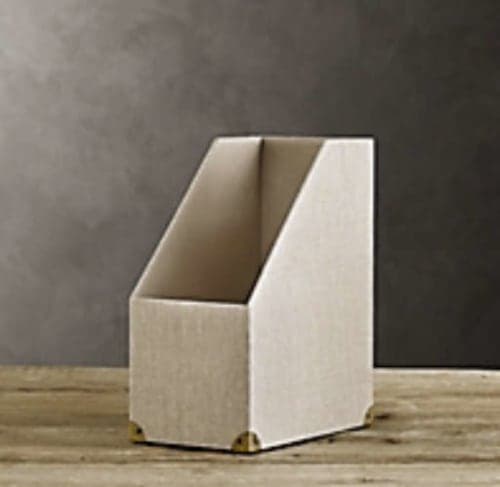 LINEN MAGAZINE BOX - SAND image