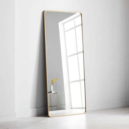 Modern Streamline Floor Mirror image