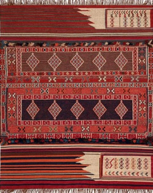 ISAAC SYNTHETIC KILIM RUG - RED MULTI 8'x10' image