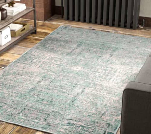 Mailelani Abstract Area Rug in Teal image