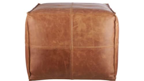 Leather Pouf image