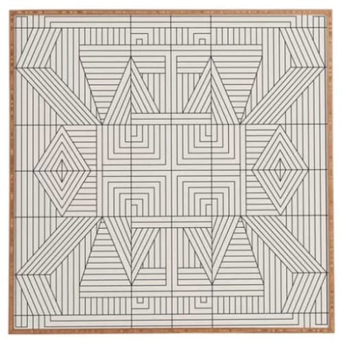 Line Mandala' Framed Graphic Art - Picture Frame Graphic Art Print on Wood image