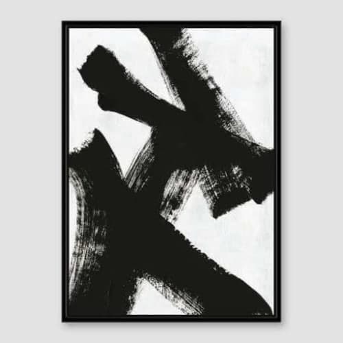 Framed Prints - Abstract Ink Brush Double x image