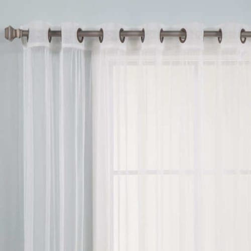 Drishya Solid Sheer Grommet Curtain Panels image