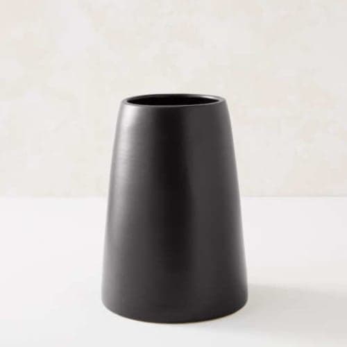 Pure Black Ceramic Vases Squat image
