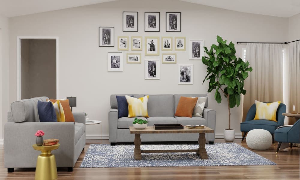 A cozy living room brimming with elegance and style