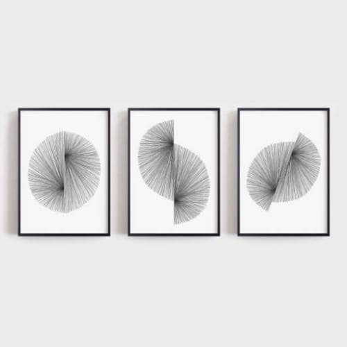 Scandinavian Print Set With Frame  image