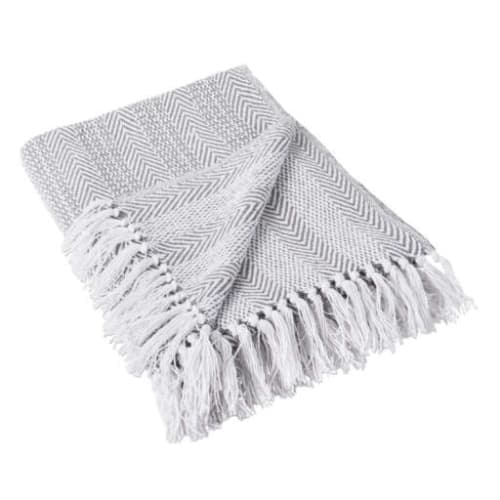 Poff Herringbone Stripe Cotton Throw image