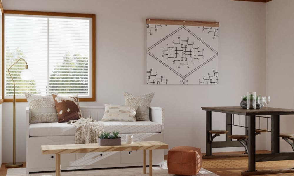 Comfort meets style in this cozy studio designed for a family of three