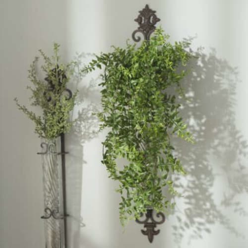 Artificial Hanging Button Fern Plant in Pot image