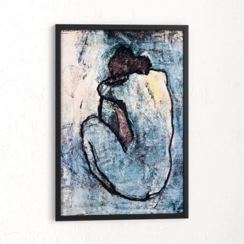 The Blue Nude Seated Nude by Pablo Picasso Picture Frame Print on Paper image