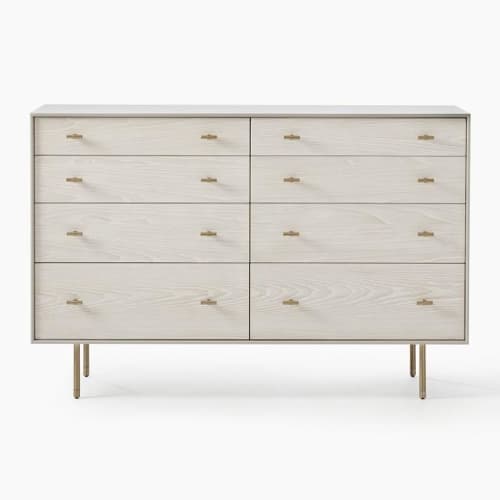 Modernist Wood And Lacquer 8 Drawer Dresser image