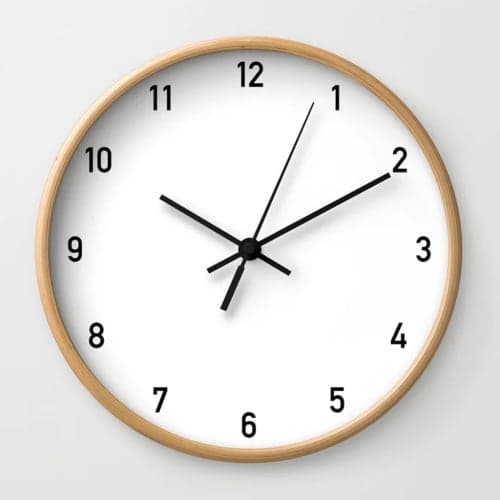 Numbers Clock Wall Clock image