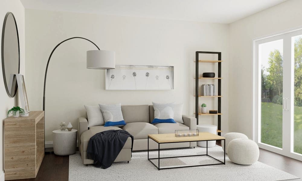 Coastal Vibes: Mid-Century Urban Living Room