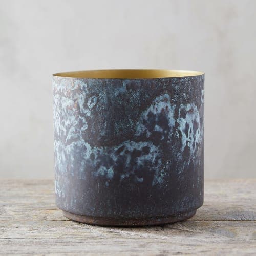 Distressed Metal Drop Pot image