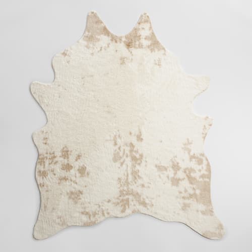 Ivory Printed Faux Cowhide Area Rug 6' x 8' image