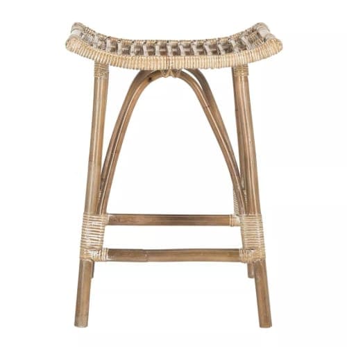 Leda Rattan Counter Stool Safavieh image