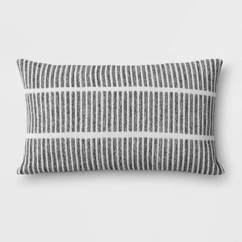 Outdoor Lumbar Throw Pillow Gray image