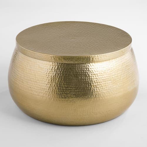 Gold Hammered Metal Cala Coffee Table image