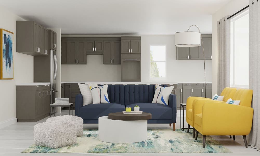 Bright Accents: Modern Eclectic Living Room