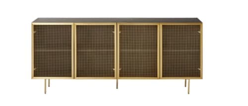 TRACE BRASS WIRE MESH CABINET CREDENZA image