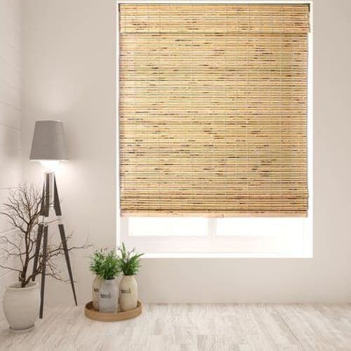 Semi-Sheer Turtle Brown Roman Shade image