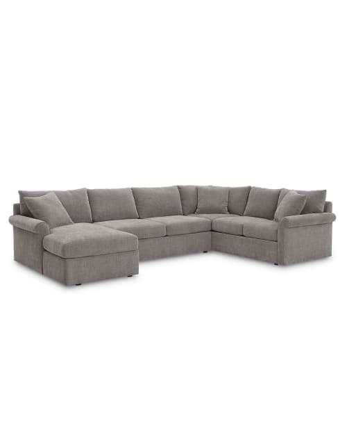 Wedport 3-Pc. Fabric Sofa Return Sectional Sofa with Chaise, Created for Macy's image