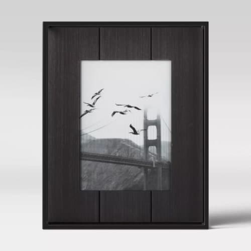 5" x 7" Charred Wood with Metal Frame Black - Project 62 image