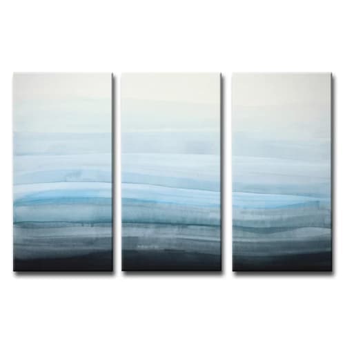 Coastal Mist by Norman Wyatt 3 Piece Wrapped Canvas Painting Print Set image