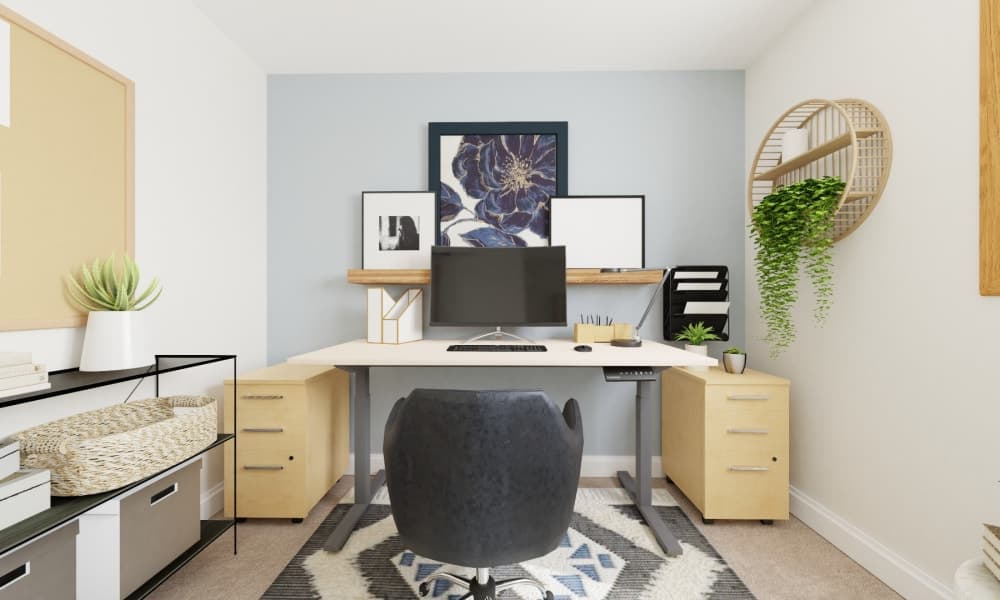 Statement Art: Boho Eclectic Home Office