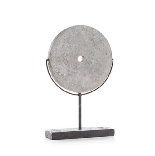 Grey Volcanic Ash Disc Sculpture image