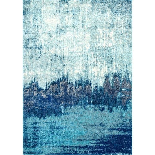 nuLOOM Contemporary Abstract Area Rug - 6' 7"  9' - Blue image