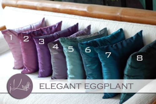 purple teal peacock jewel tone iridescent hidden zipper pillow cover throw pillow2 image