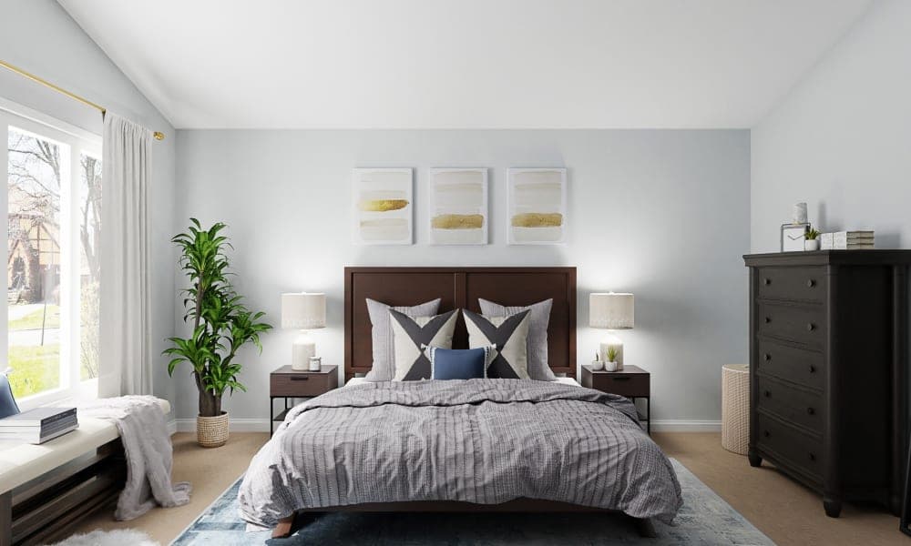 Reading Nook: Urban Transitional Bedroom
