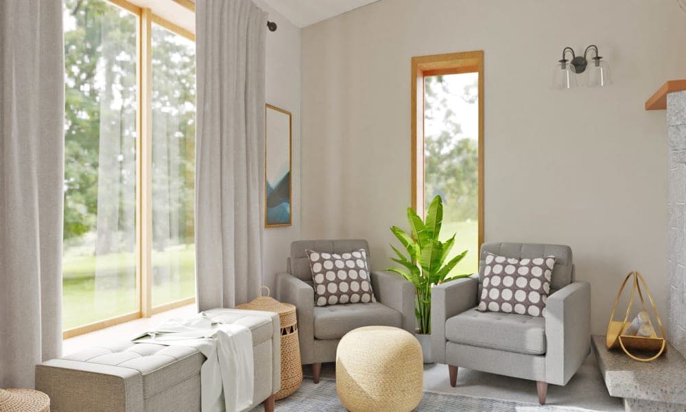 Open Plan Living: Modern Bohemian Living Room