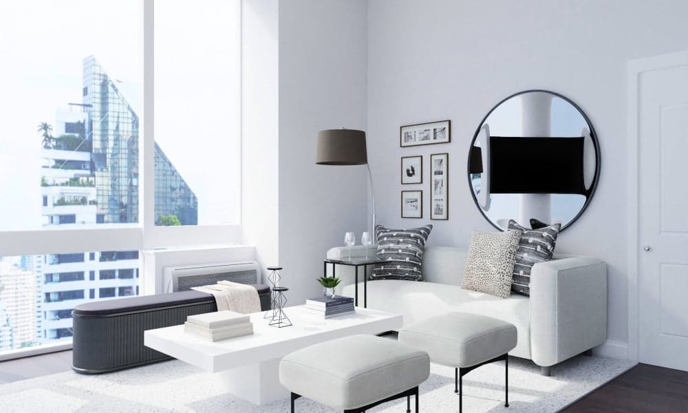 Black and White: Modern Industrial Living Room