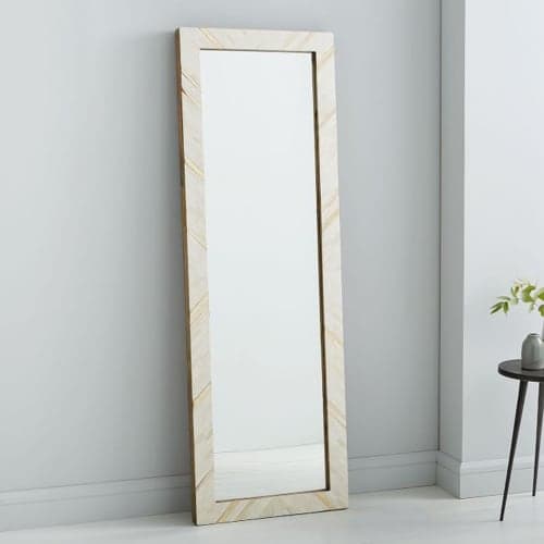 Brass and Bone Rays Floor Mirror image
