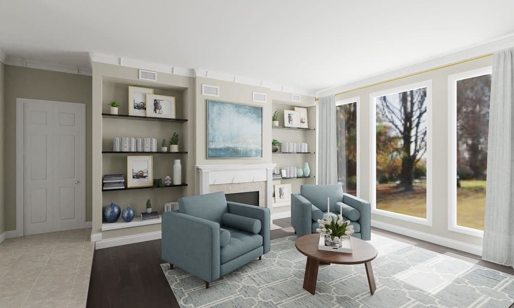 Conversational Seating: Classic Transitional Living Room