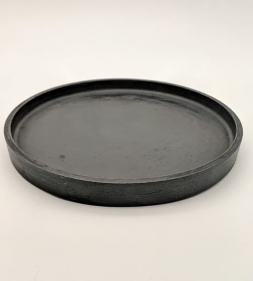 Concrete Tray. 11.5" Round Concrete Valet Tray. Cement Plate for Bathroom Accessories. Plant or Jewelry Display. Housewarming. Bath image