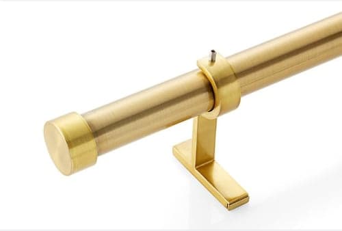 CB Brass End Cap Finial and Curtain Rod Set 170" image