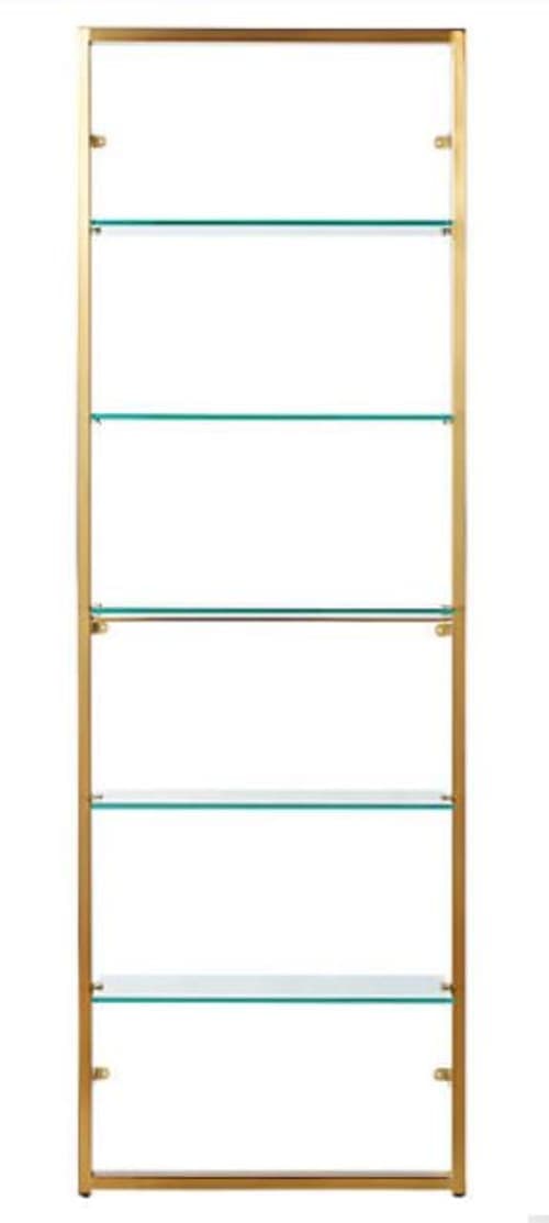 Tesso Brushed Brass 84" Bookcase image