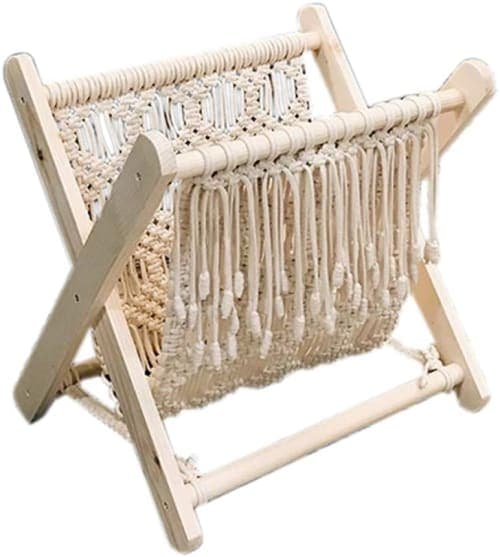 Mkono Macrame Magazine Rack Small Boho Magazine Holder image
