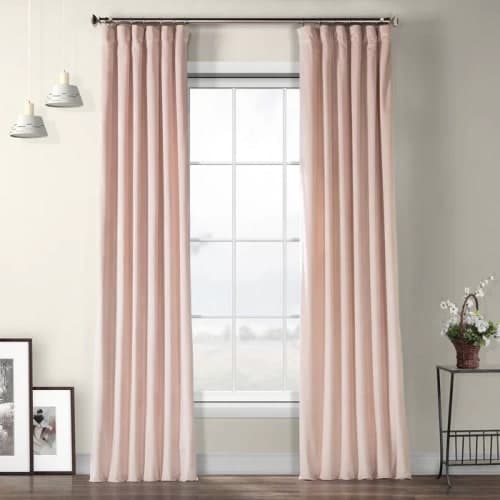 Livia Velvet Solid Color Room Darkening Thermal Rod Pocket Single Curtain Panel image
