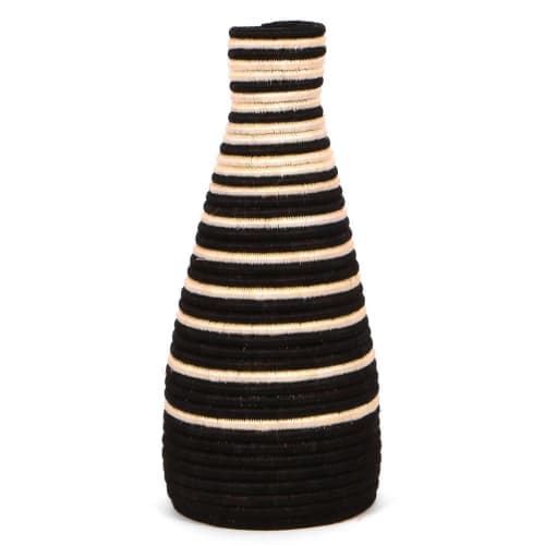 Kazi Black Striped Tall Vase image