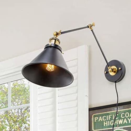 LNC Wall Sconces Swing Arm Plug-in or Hardwire Lamp image