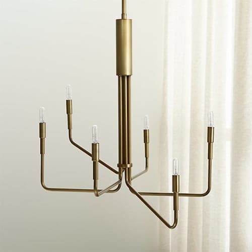 Clive 6-Arm Brass Chandelier image