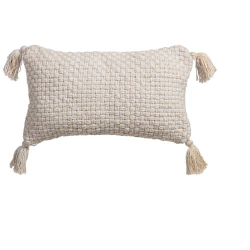 Aritizia Outdoor Lumbar Throw Pillow with Corner Embellishments With Insert-20"x12" image